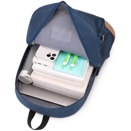 abshoo Casual Travel Backpack for Men Lighweight College School Bookbag for Teen Boys (Navy)