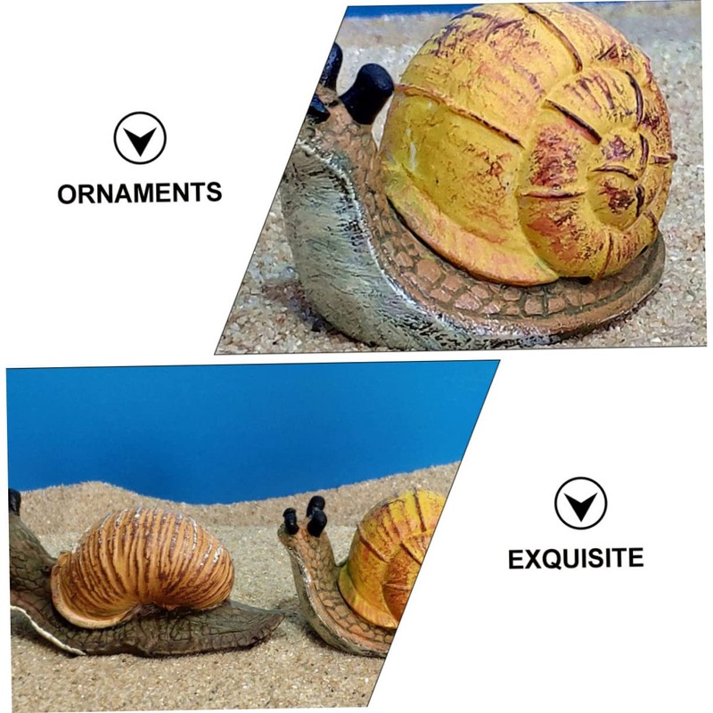 Gogogmee Snail Resin Crafts Vivid Snail Ornament Figurine Adornment Household