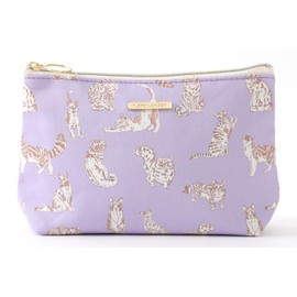 DDintex FLORET LONDON BASIC Pouch, L, Miao, Lavender, 7.1 x 4.7 x 2.2 inches (18 x 12 x 5.5 cm), [Using Liberty Print]