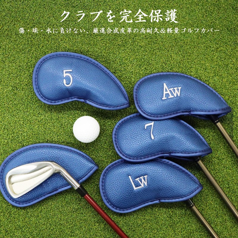 12 Pcs Golf Iron Covers Closure Golf Head Covers Microfiber