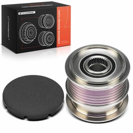 A-Premium Alternator Freewheel Clutch Pulley, 6 Grooves, Compatible with Land Rover Range Rover Evoque 2012-2016, Discovery Sport 2015-2018, LR2 2013-2015, Counterclockwise