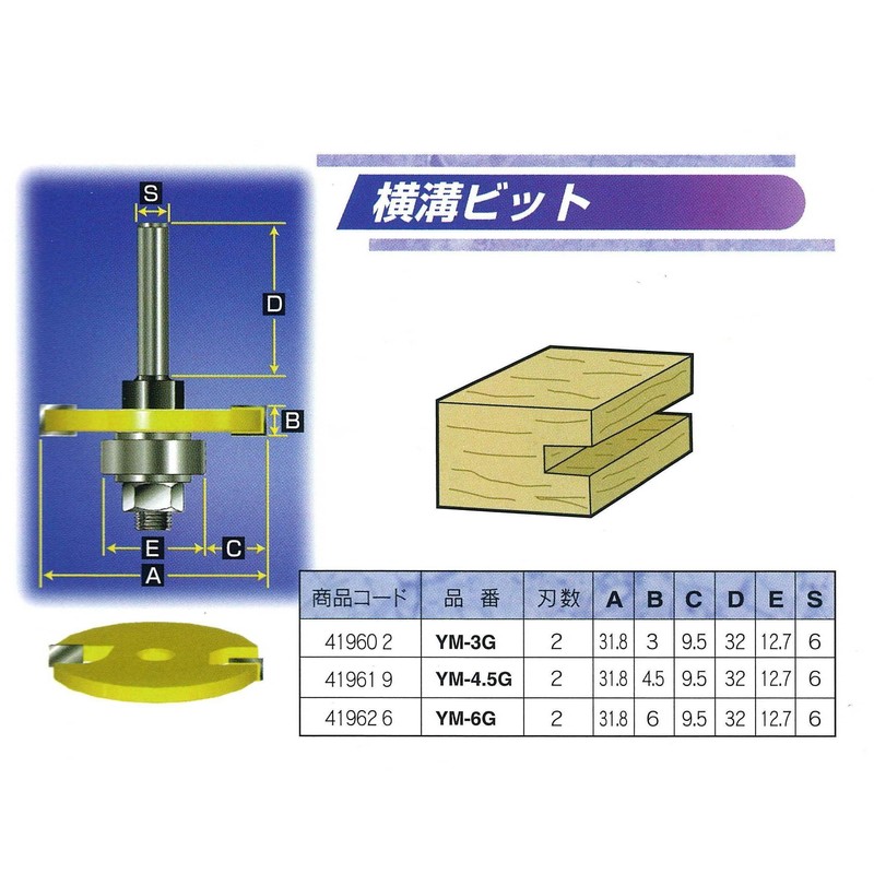 torima-ru-ta-bitto 横溝 Bit YM – G 6 mm