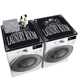 pierpel 2 PCS Washer Dryer Topper, 26'' x 26'' Washer and Dryer Covers for The Top, Protective Silicone Rubber Mat, Non Slip Quick Drying Washer Dryer Cover for Home Kitchen Laundry Room