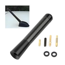 CGEAMDY Universal Car Antenna Made of Aluminium Alloy, Car Antenna 8 cm Car Short Rod Roof Antenna, Car Mini Antenna Made of Carbon Fibre with Aluminium Thread (Black)
