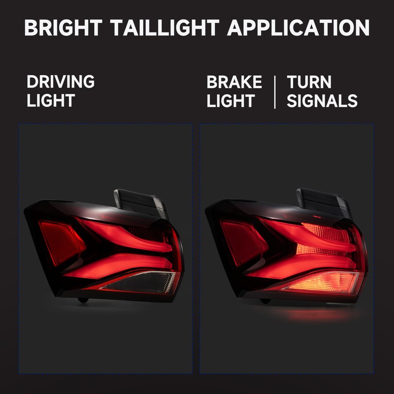 Gefitway Tail Light Assembly Compatible with 2022 2023 2024 Chevy