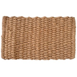 HomeRoots 24" X 36" Brown Coir Weave Outdoor Door Mat