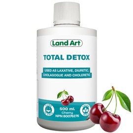 Land Art Total Detox - Full Body Cleanse C Eliminate Toxins - Optimize Liver Functions - 8 Botanicals for Optimal Results - 500ml C Sugar Free - Non-GMO - Gluten Free- Vegan - Made in Canada