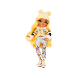 Rainbow High Winter Break Sunny Madison – Yellow Fashion Doll and Playset with 2 Designer Outfits, Pair of Skis & Accessories