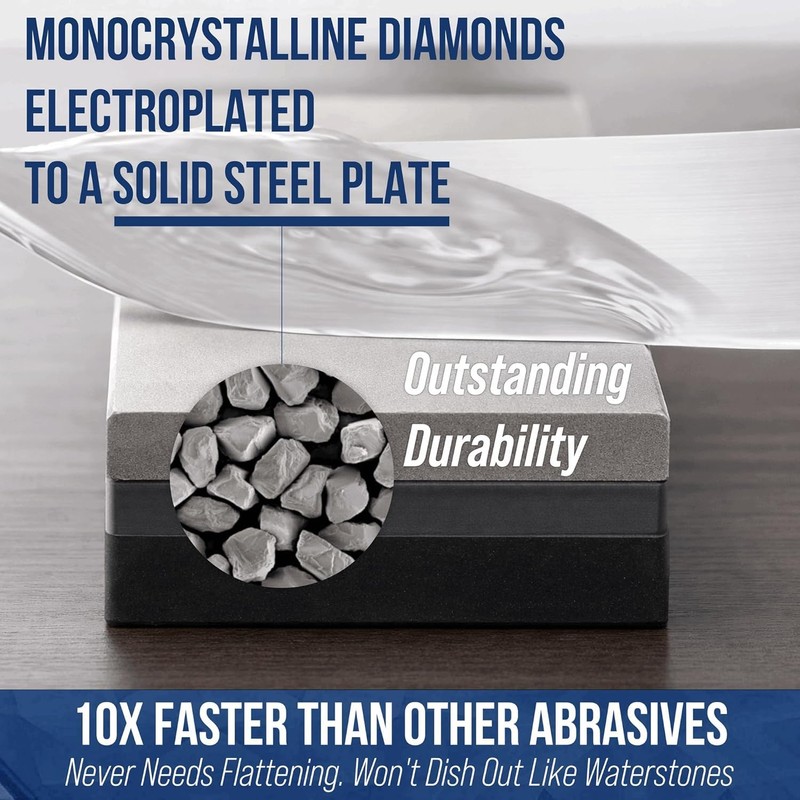 Ultra Sharp Double Sided Diamond Sharpening Stone - 300/1200 Grit