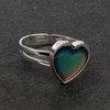 Holibanna 2Pcs Stainless Steel Changing Color Mood Ring Adjustable Open