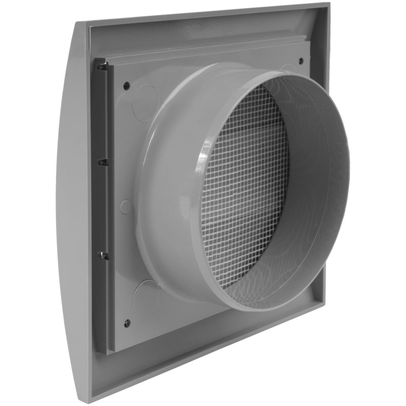 Gray Exhaust Hood Vent 4'' Inch with Built-in Pest Guard