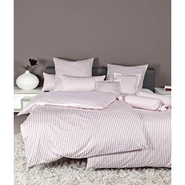 Janine 3912 Mako Silk Satin Reversible Bed Linen Modern Classic 80 x 80 cm Chalk Pink