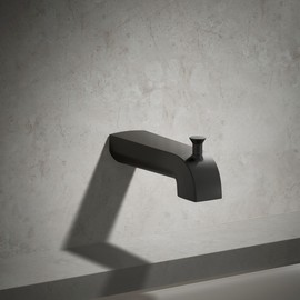Kohler 97089-BL Pitch® Wall-Mount Diverter Bath spout, Matte Black