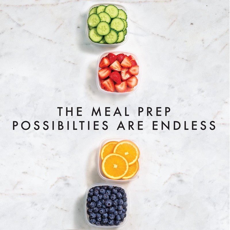 Fit & Fresh Small Plastic Containers 8 oz With Multicolor