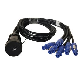 JUNMAN 19pin Socapex to 3pin Powercon Cable Power Cord 5ft 1.5meters Length 13AWG for Power Distro Stage Lights 1pc Pack