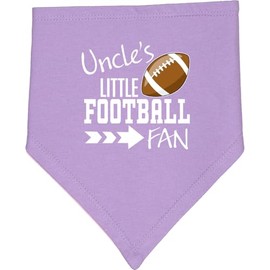 inktastic Uncle's Little Football Fan Baby Bandana Bib Lavender and Pink 31b37