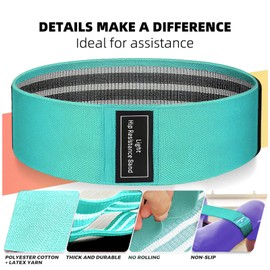 Resistance Bands Set of 3 - Premium Fabric Exercise Bands for Legs, Glutes & Hip Training, Non-Slip Workout Loops for Squats, Booty Building & Fitness, Ideal for Women & Men (Pink/Green/Purple)