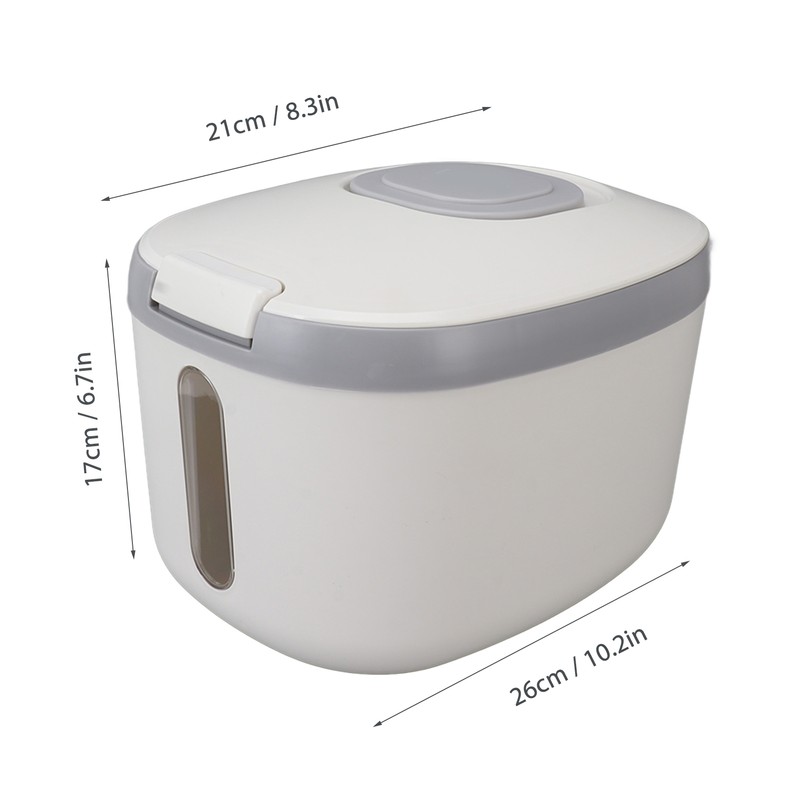 Rice Container Bug Proof Odorless Airtight Rice Box with Clear
