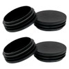 Qjaiune 76mm/3 inch Round Plastic Plugs Black, Pipe Tubing End