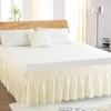 ANARACHON King Bed Skirt, Elastic Wrap Around Bed Skirt King