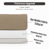Inhousolu Extra Long No Hook Shower Curtain with Snap in