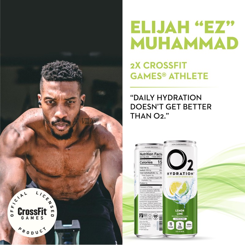 O2 Lemon Lime Post Workout Recovery Drink - Powerful Electrolyte