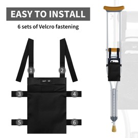 SPRING SEAON Lightweight Underarm Crutch Bag with Large Storage – Secure Velcro Straps – Convenient & Stylish Mobility Aid Accessory