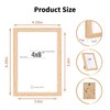 4pack-4x6 Inch Natural Solid Oak Wood Picture Frames Set for