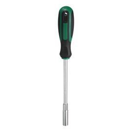 HARFINGTON Metric Nut Driver 7mm Dia 150mm Round Shank CR-V 6 Point Hex Hexagon Socket Wrench Screwdriver with Non-Slip Handle for Tightening and Loosening Fasteners