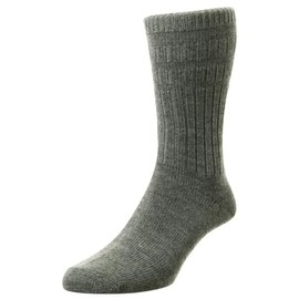 HJ Hall Men's Thermal Wool Softop Socks, Mid Grey, Size 6 to 11