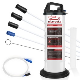 BILITOOLS 9L Vacuum Oil Pump Extractor Manual Automotive Oil Change Tool Large Capacity 2.4 Gallon Hand Pressure Engine Dipstick Fluid Extractor for Boat Marine Jetski ect.