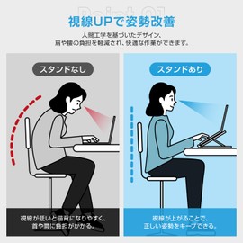 Laptop Stand, 7 Levels of Height Adjustment, Foldable, PC Stand, Lightweight, Aluminum Alloy, Ergonomic, Anti-Slip, Construction, Desk, Space Saving, Home Work, ZOOM Meetings, Posture, Improves