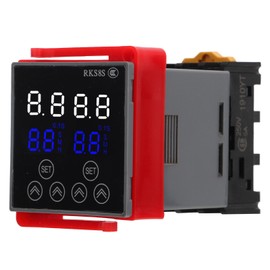Time Relay LCD Display Multifunctional PP Flame Retardant Housing Delay Timer for Automation Equipment AC110V