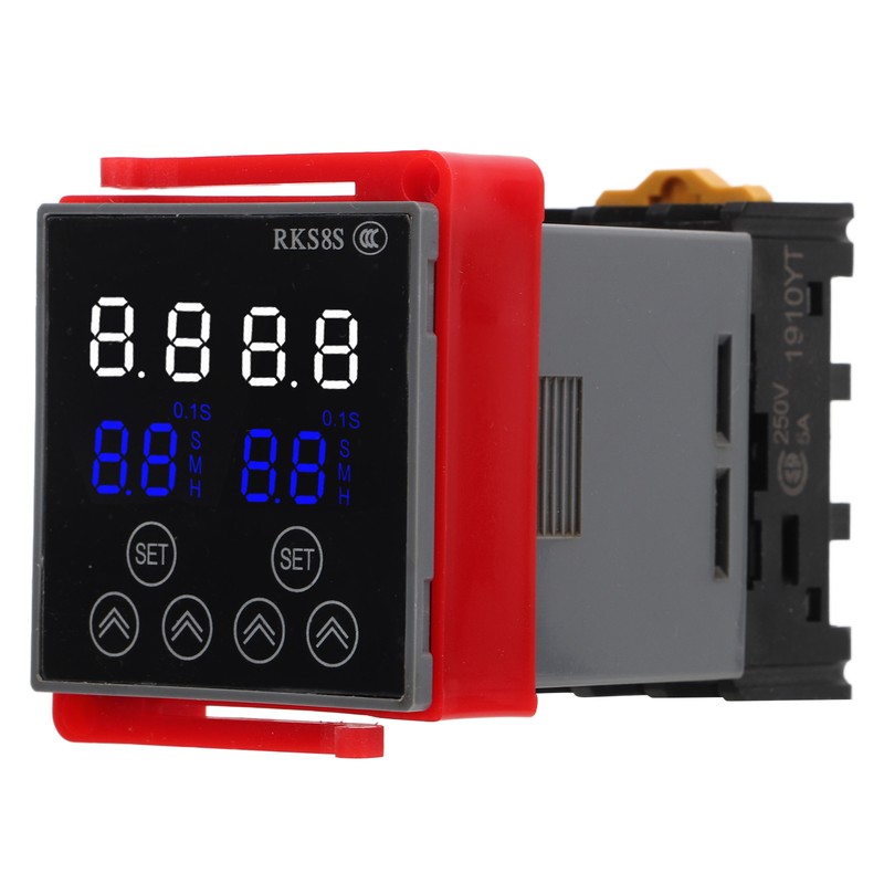Time Relay LCD Display Multifunctional PP Flame Retardant Housing Delay