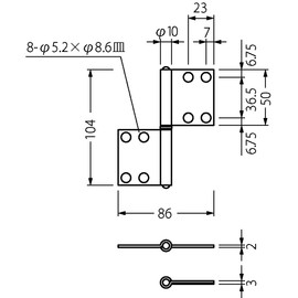 Best 195 K Unisex Flag Hinges, Hairline 0150 – 065 