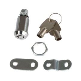 “Goodheng Locks Tubular Cam Lock - Keyed Alike Offset Cam Lock for RV Compartment Storage - Cabinet Lock, Drawer Lock,Mailbox Lock(Chrome,2 Keys)-5/8 Inch 90°