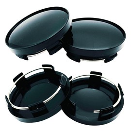 LISPHOS Wheel Center Cap Wheel Cover Wheel Cap Center Cap Hub Cap Wheel Iron Rim Outer Diameter 58.5mm (Black 4 pieces)