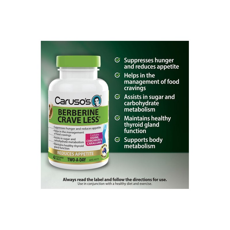 Caruso's Natural Health Berberine Crave Less 42 Tablets
