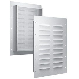 POOAMY Shipping Container Vent with Metal Mesh, 2 Pack Heavy Duty Container Air Vents, 11.26 x 14 inch, Increase Air Circulation for Container Houses, Containers, Offices and Cabins