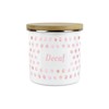 Purely Home Pink Polka Dots Spots Decaf Canister - White
