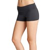 Solid Plain Color Yoga Fold Over Shorts Pants (Medium, Charcoal)