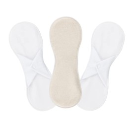 Bamboolik Washable night bandage/postpartum bandage | organic cotton terry | press stud | set of 3 - natural | reusable | made in the EU | fabric panty liners outflow | fabric bandages