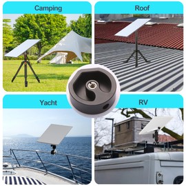 Starlink Mini Tripod Adapter - Aluminum Alloy Tripod Mount Adapter for Starlink Mini - 1/4"~20 and 3/8"~16 Threaded, Compatible with Most Tripod or Other Bracket Fixing - Use with Pipe Adapter