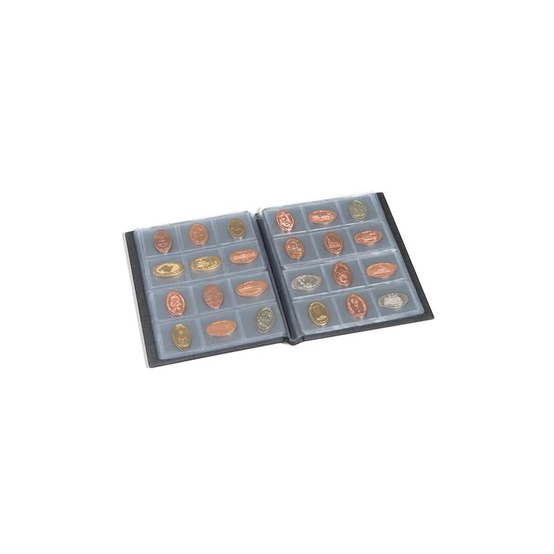 Leuchtturm 355642 album pressed pennies for 96 elongated coins, squeezes,
