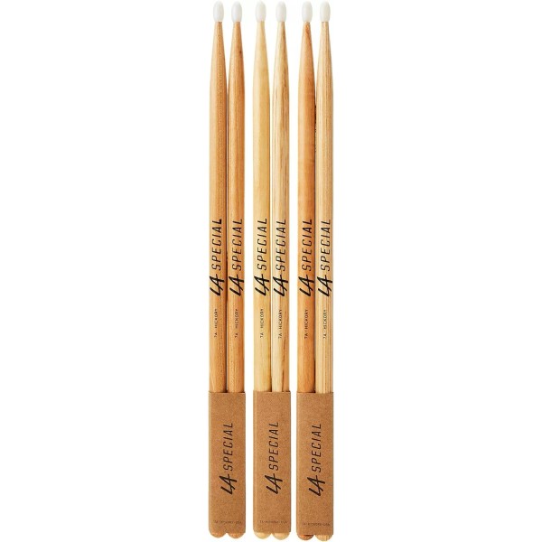 ProMark La Specials 7A Hickory Drumsticks With Nylon Tips Pack