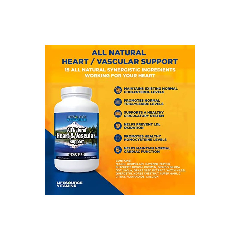 LifeSource Vitamins Heart and Vascular Support 90 Capsules