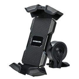 Captain Stag Y-7880 Bicycle Smartphone Holder Stand, Smartphone Holder, Easy Installation, Compatible with Many Models, Angle Adjustment, 360 Degree Rotation, Compatible with 0.6 - 1.2 inches (16 - 30