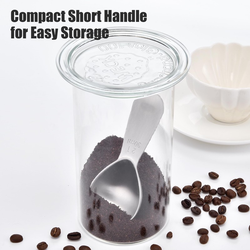 Doosu 2 Tablespoon Coffee Scoop - 18/8 Stainless Steel Heavy