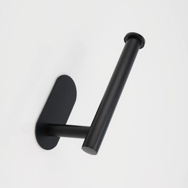 Toilet Paper Holder Self-Adhesive Roll Holder Stand Wall Mount no Drilling SUS304 Stainless Steel Paper Holders for Bathroom,Kitchen,Washroom (1Pack,Matt Black)