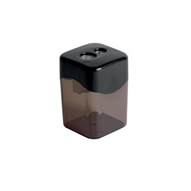 Black Pencil Sharpener with 2 Hole Container